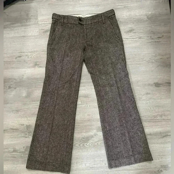 Banana Republic Women's 6 Wool
Blend Trouser Fall Brown flare Leg Boot low rise - Picture 1 of 4